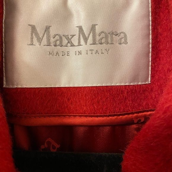 Max Mara red camel hair manuela icon classic wrap coat - Picture 6 of 11